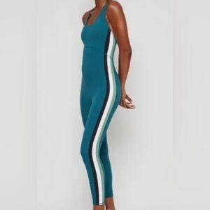 NWT Fourlaps Deep Teal Onesie with Side Stripes